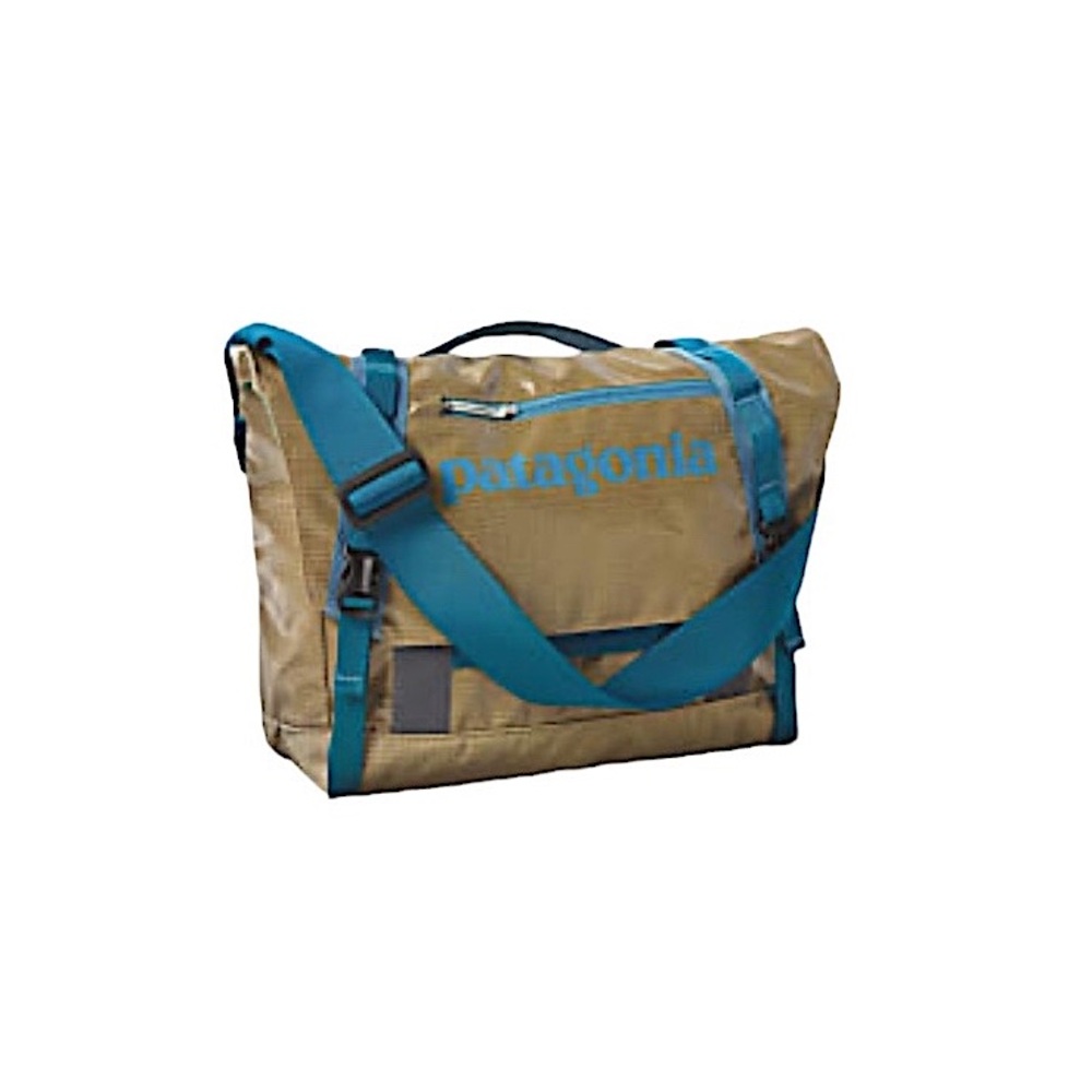 Patagonia Tan and Blue Messenger Bag